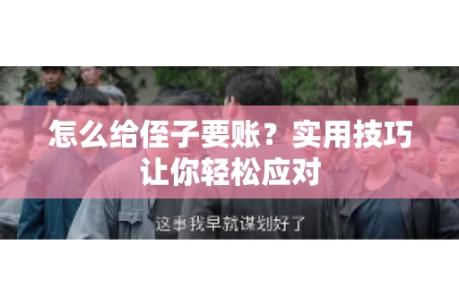 怎么给侄子要账？实用技巧让你轻松应对