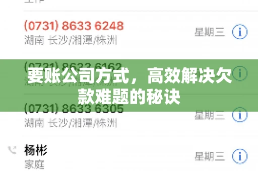 要账公司方式，高效解决欠款难题的秘诀