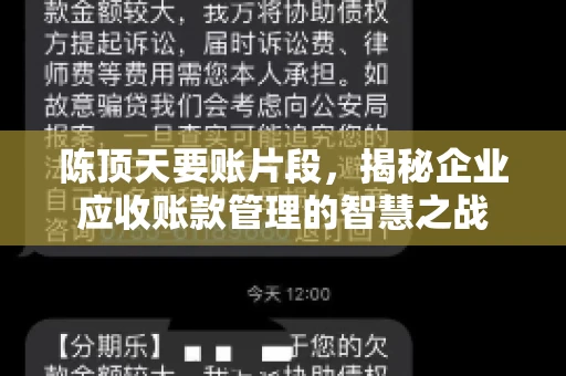 陈顶天要账片段，揭秘企业应收账款管理的智慧之战