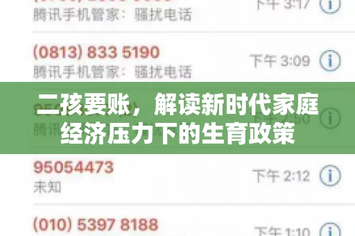 二孩要账，解读新时代家庭经济压力下的生育政策