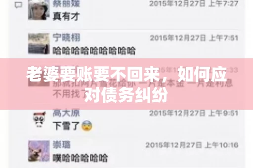 老婆要账要不回来，如何应对债务纠纷