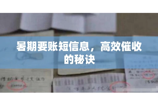 暑期要账短信息，高效催收的秘诀