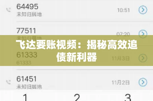 飞达要账视频：揭秘高效追债新利器
