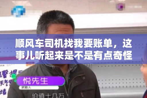 顺风车司机找我要账单，这事儿听起来是不是有点奇怪？但现实生活中，这样的案例还真不少。今天，我就来和大家聊聊这个话题，看看顺风车司机找乘客要账单的背后，究竟隐藏着什么。