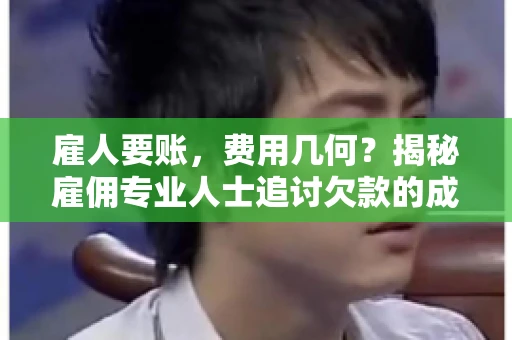 雇人要账，费用几何？揭秘雇佣专业人士追讨欠款的成本之谜