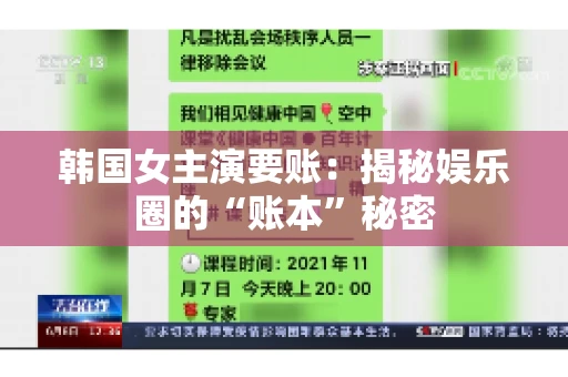 韩国女主演要账：揭秘娱乐圈的“账本”秘密