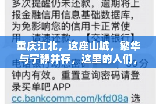 重庆江北，这座山城，繁华与宁静并存，这里的人们，勤劳与智慧同在。而在这片热土上，要账之事，也是生活中不可或缺的一部分。今天，就让我们来聊聊重庆江北的“要账”那些事儿。