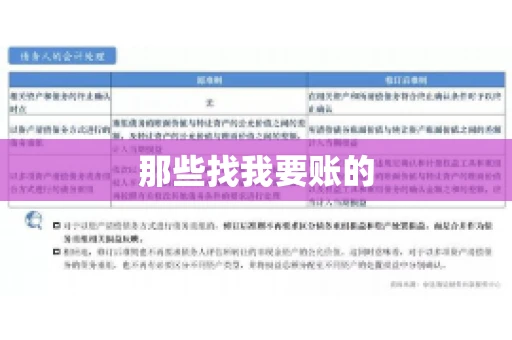 那些找我要账的