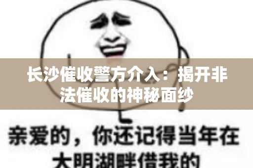 长沙催收警方介入：揭开非法催收的神秘面纱