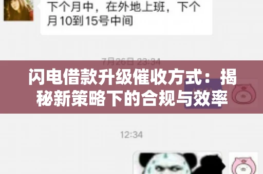 闪电借款升级催收方式：揭秘新策略下的合规与效率