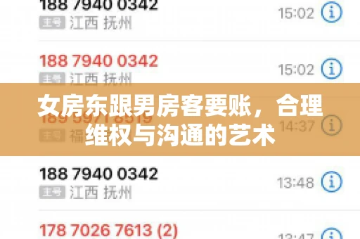女房东跟男房客要账,合理维权与沟通的艺术 女房东跟男房客要账,合理维权与沟通的艺术