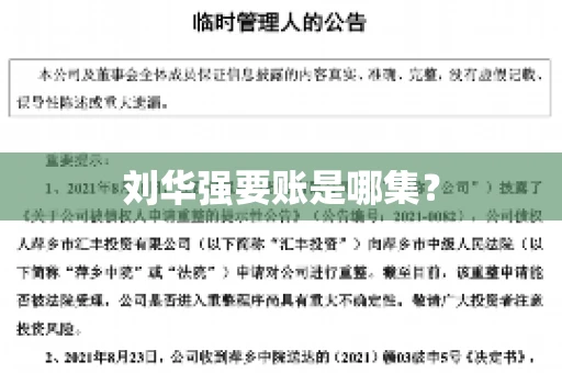 刘华强要账是哪集？